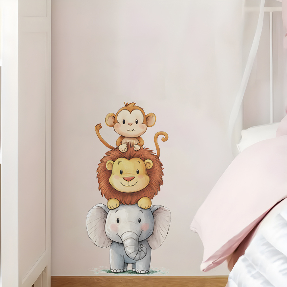 Baby Nursery Stickers - Stiker Dinding Hewan Hutan Lucu untuk
