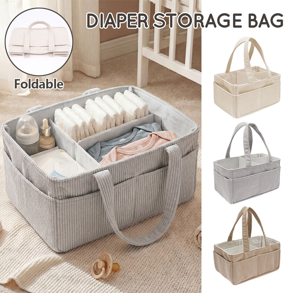 Diaper Caddy Organizer - Keranjang Penyimpanan Popok Bayi Portabel dari