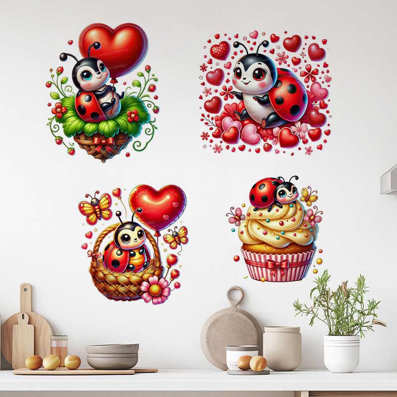 Baby Nursery Murals - Stiker Dinding Kumbang Lucu Dekorasi Kamar