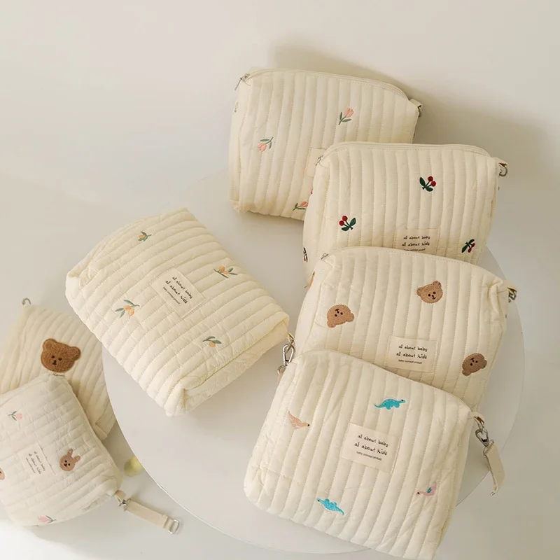 Diaper Caddy Organizer - Tas Popok Katun Ins untuk Kereta
