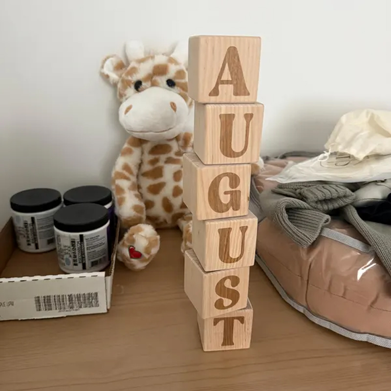 Baby Nursery Name Letters - Balok Nama Bayi Kayu yang Dipersonalisasi