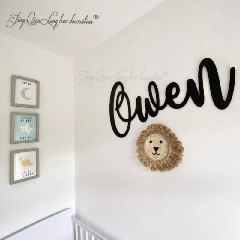 Baby Nursery Name Letters - Tanda Kayu Dekoratif Kustom - Nama