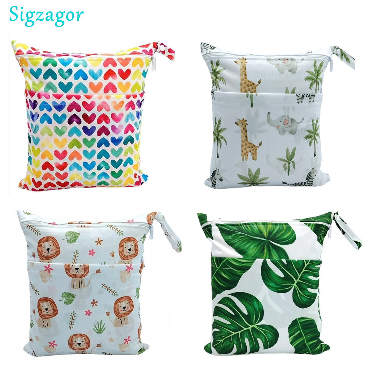 Baby Nursery Bags - [Sigzagor] 1 Tas Basah Kering dengan
