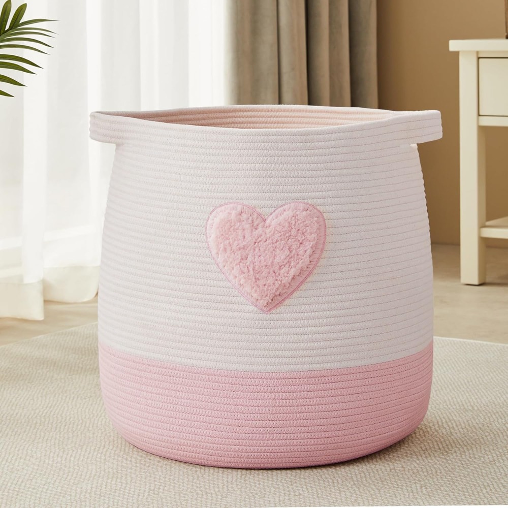 Baby Nursery Modern - Keranjang Cucian Merah Muda untuk Anak