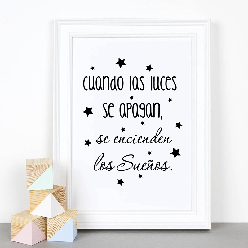 Baby Nursery In Spanish - Lukisan Kanvas Dekorasi Seni Kamar Tidur