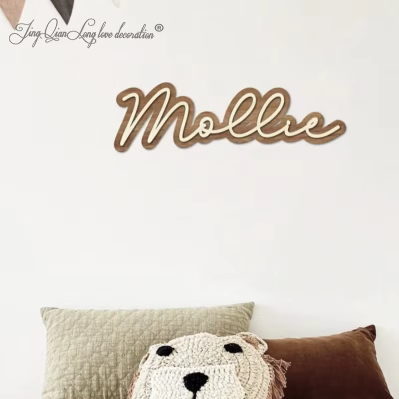 Baby Nursery Name Letters - Tanda Nama Kayu Kustom untuk Dekorasi