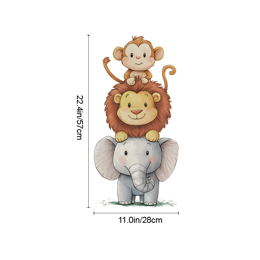 Stiker Dinding Hewan Hutan Luc - Baby Nursery Stickers ulasan dan harga