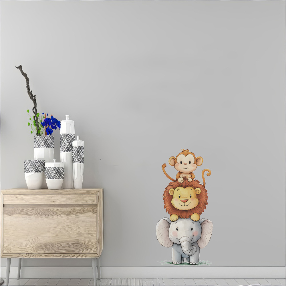 Stiker Dinding Hewan Hutan Luc - Baby Nursery Stickers ulasan dan harga