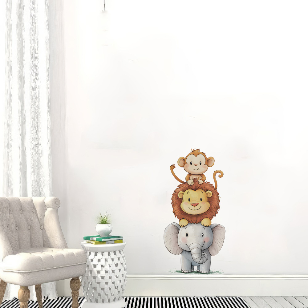 Stiker Dinding Hewan Hutan Luc - Baby Nursery Stickers ulasan dan harga