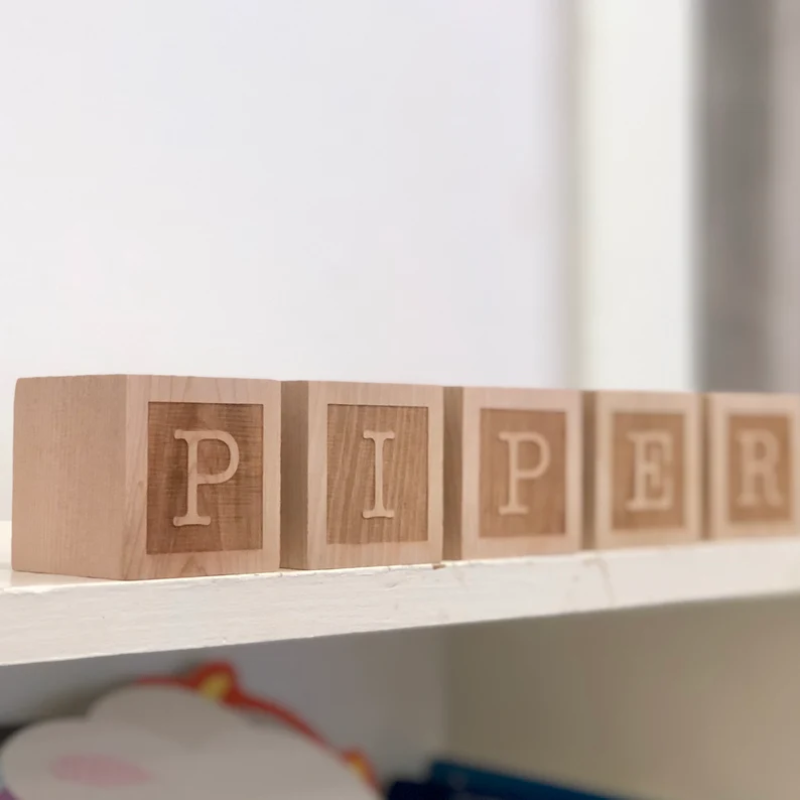 1 Buah A-Z Blok Nama Kayu Pers - Baby Nursery Name Letters ulasan dan harga