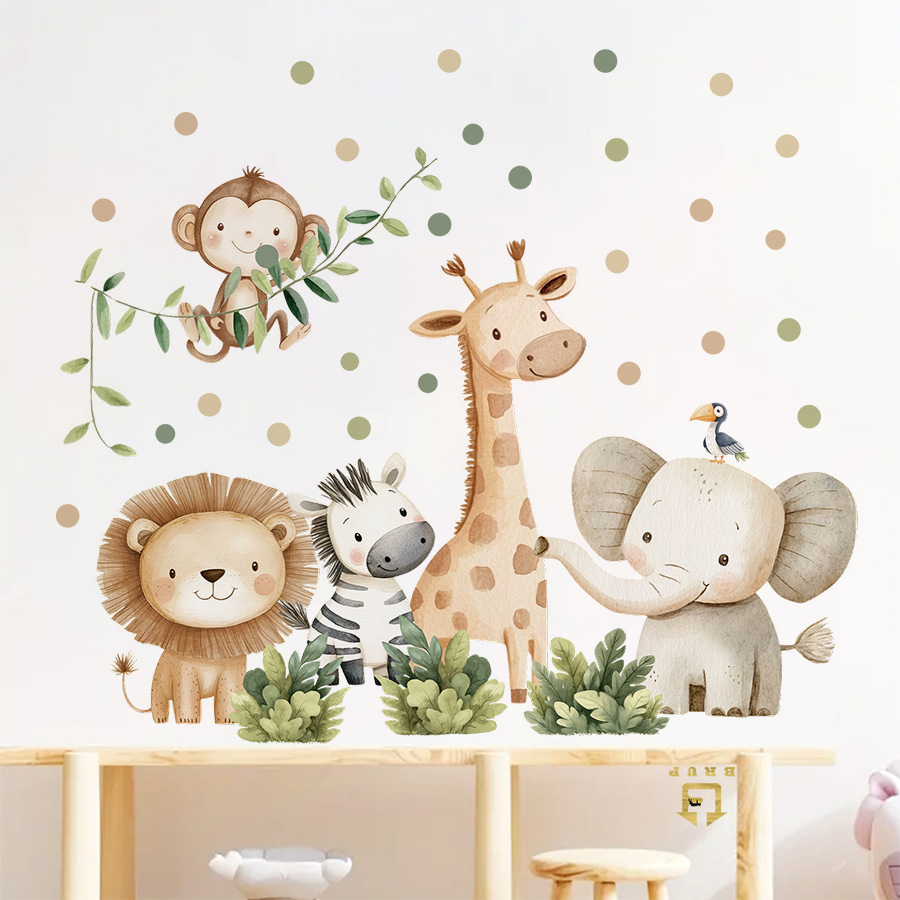 Stiker Dinding Hewan Hutan Boh - Baby Nursery Modern ulasan dan harga