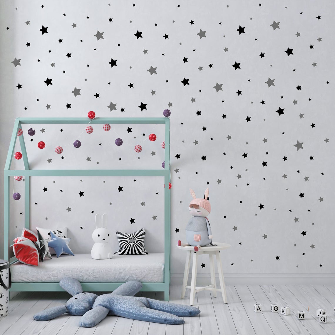 Stiker dinding bintang kartun  - Baby Nursery Stickers ulasan dan harga