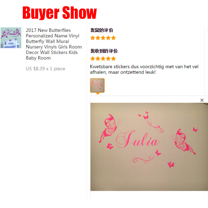 Kupu-kupu Baru Nama Pribadi Vi - Baby Nursery Murals ulasan dan harga