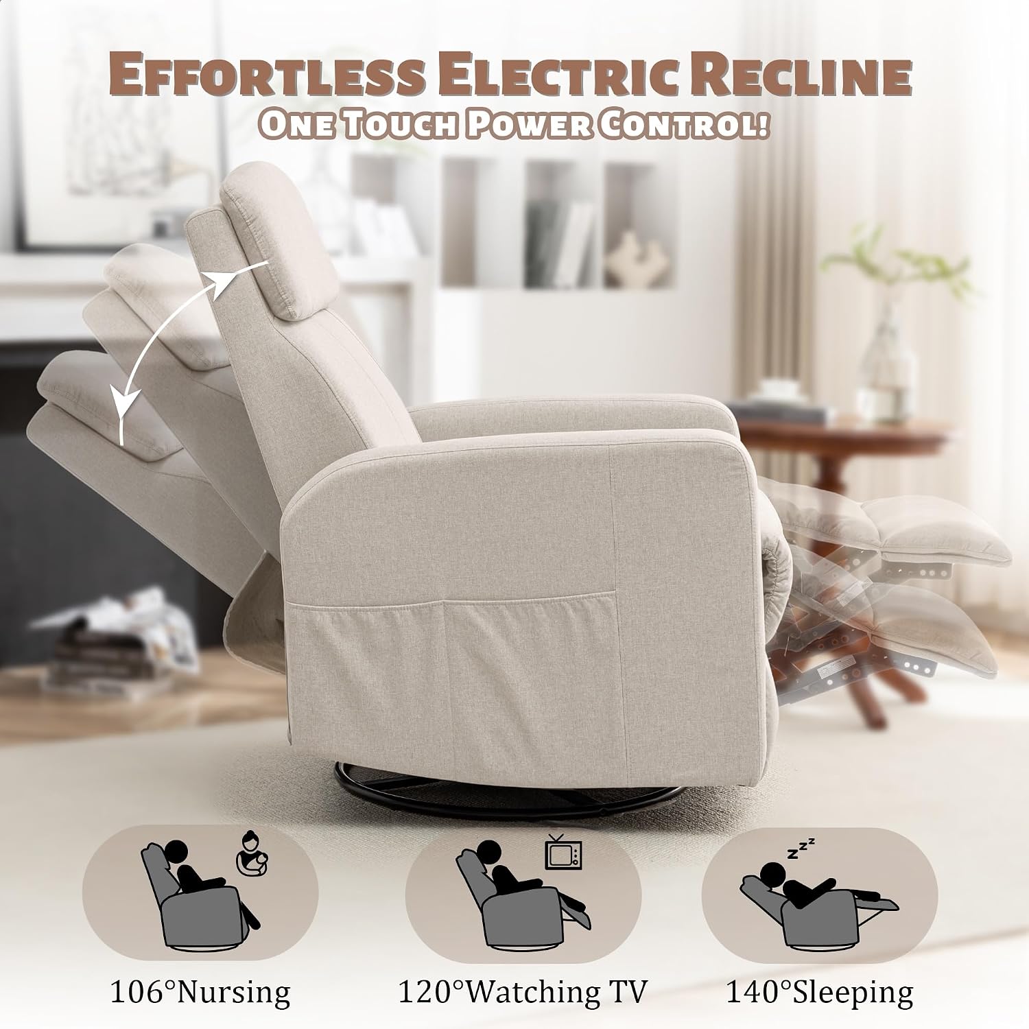 Kursi Recliner Elektrik untuk  - Rocking Chair Nursery ulasan dan harga