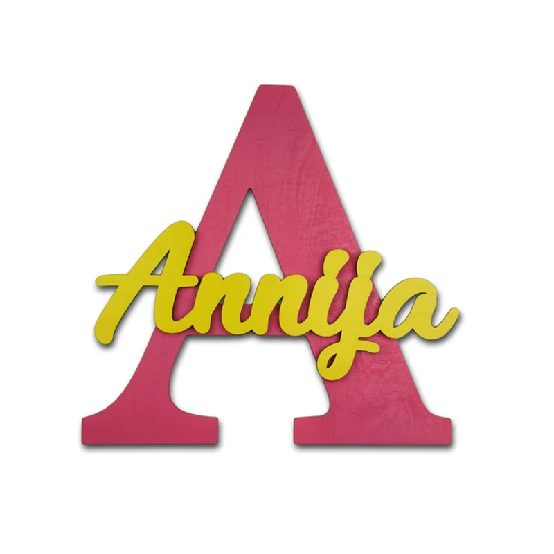 Huruf Kayu, Dinding Kamar Bayi - Baby Nursery Name Letters ulasan dan harga