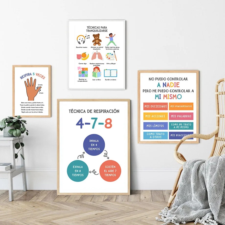 Poster Edukasi Anak Spanyol, E - Baby Nursery In Spanish ulasan dan harga