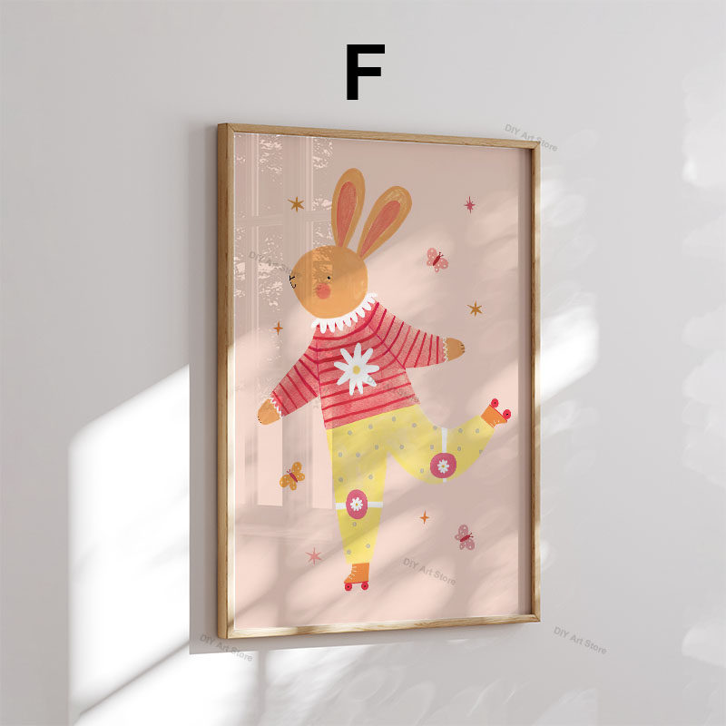 Lukisan Kanvas Seni Dinding Ka - Baby Nursery Animal Prints ulasan dan harga