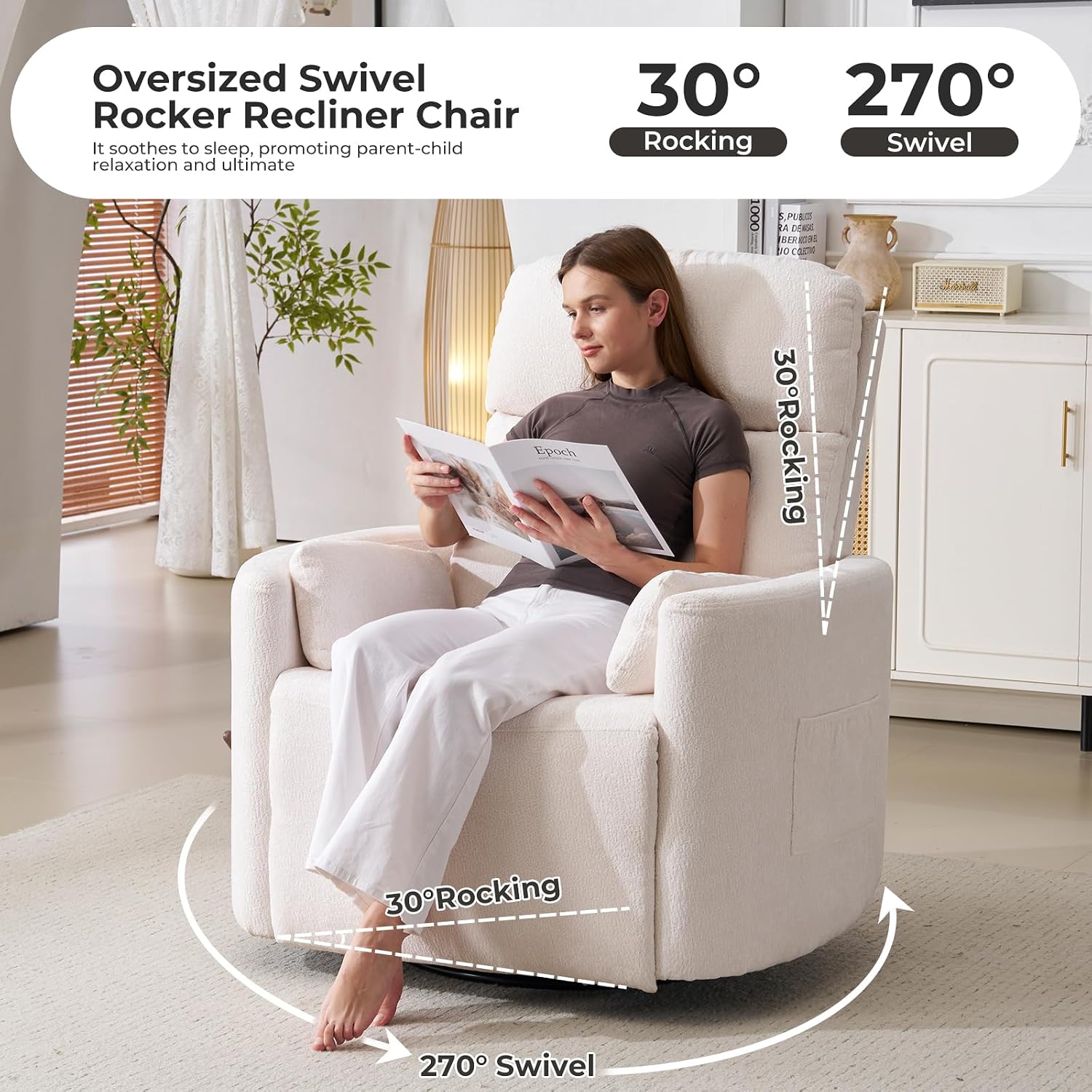 Kursi Recliner Putar Ukuran Be - Rocking Chair Nursery ulasan dan harga