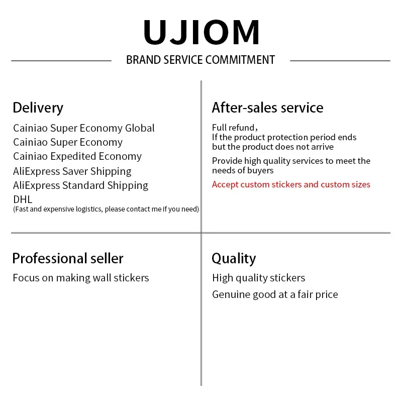 UJIOM 13Cm X 10.7Cm Stiker Din - Baby Nursery Murals ulasan dan harga
