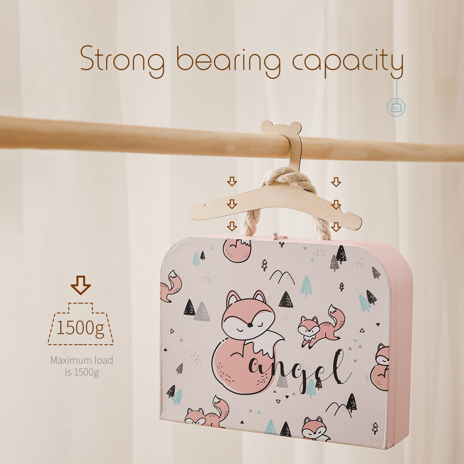 5/10 Buah Gantungan Bayi Kayu  - Baby Nursery Uniform ulasan dan harga