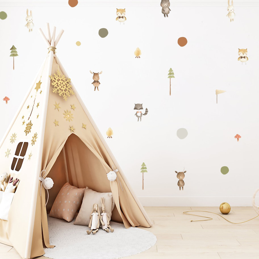 Stiker Dinding Polkadot Hewan  - Baby Nursery Modern ulasan dan harga