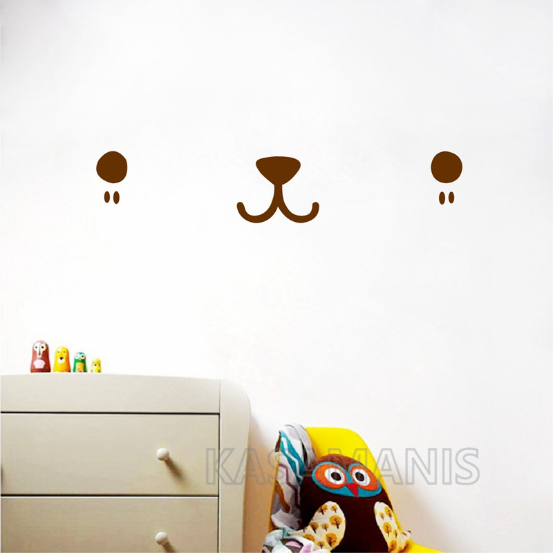 Decal Seni Dinding Wajah Lucu  - Baby Nursery Murals ulasan dan harga