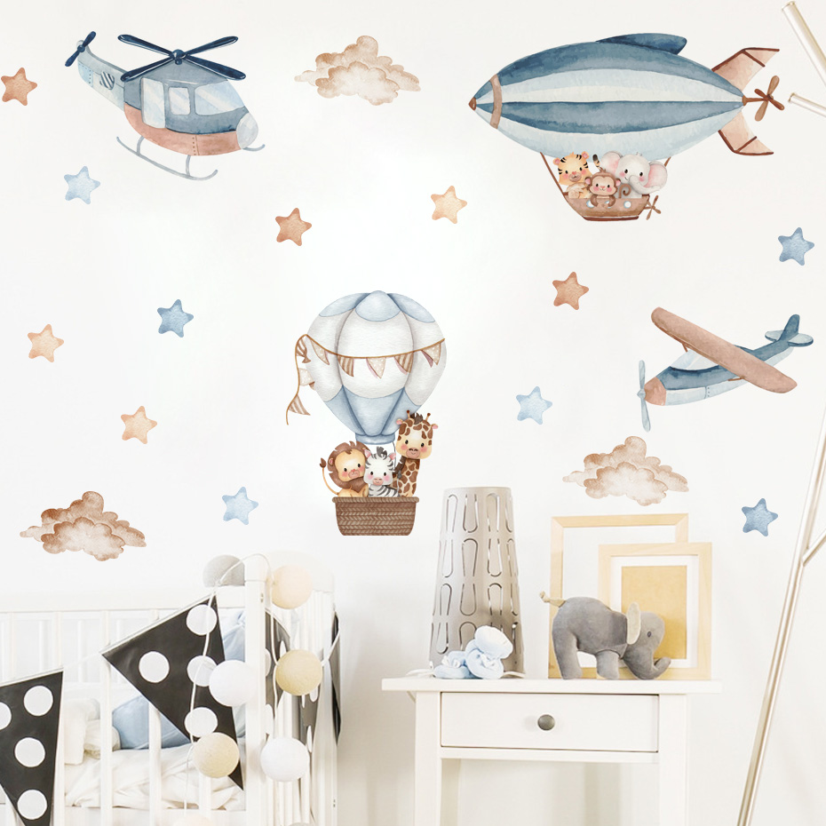 Cat Air hewan panas balon udar - Baby Nursery Stickers ulasan dan harga