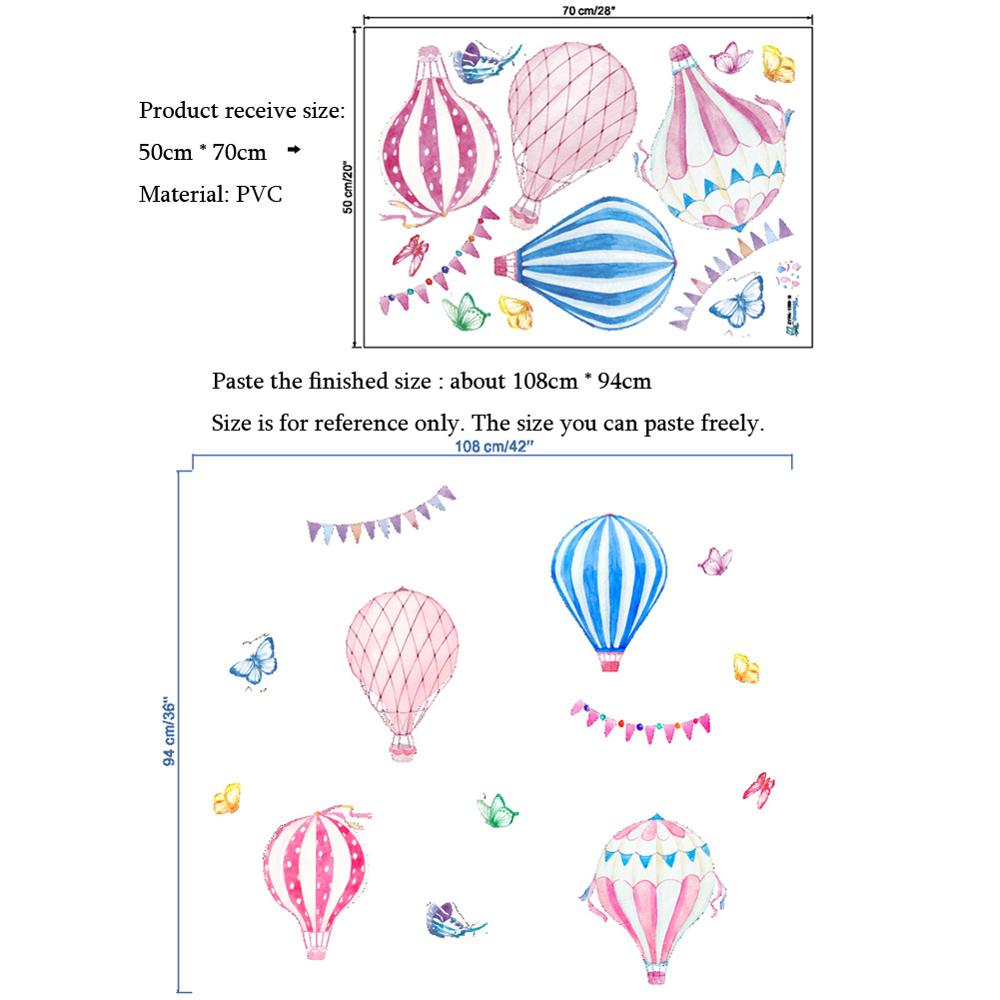 Stiker Dinding Balon Udara Pan - Baby Nursery Murals ulasan dan harga