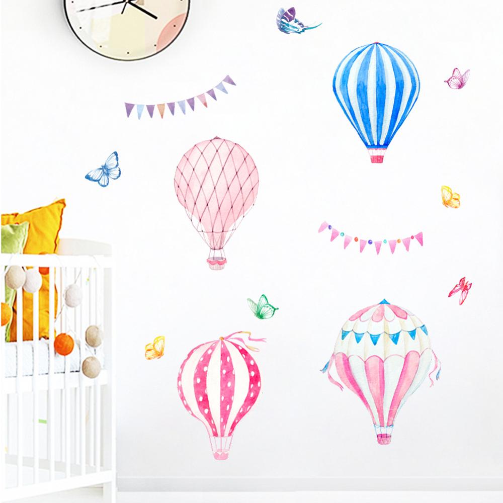 Stiker Dinding Balon Udara Pan - Baby Nursery Murals ulasan dan harga