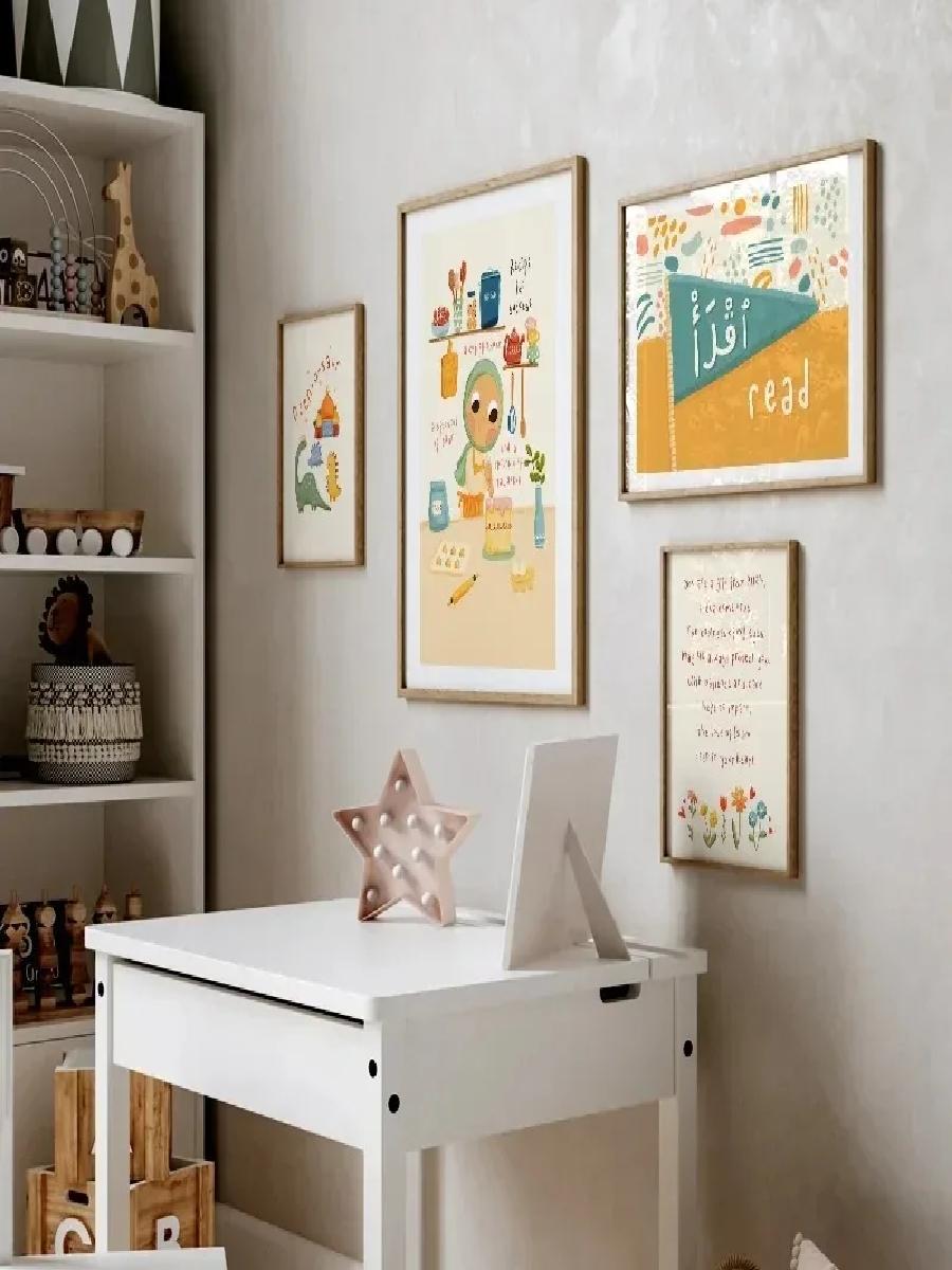 1PC Poster Dinding Kanvas Seni - Baby Nursery Modern ulasan dan harga