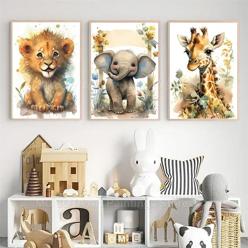 Cat Air Singa Jerapah Harimau  - Baby Nursery Animal Prints ulasan dan harga