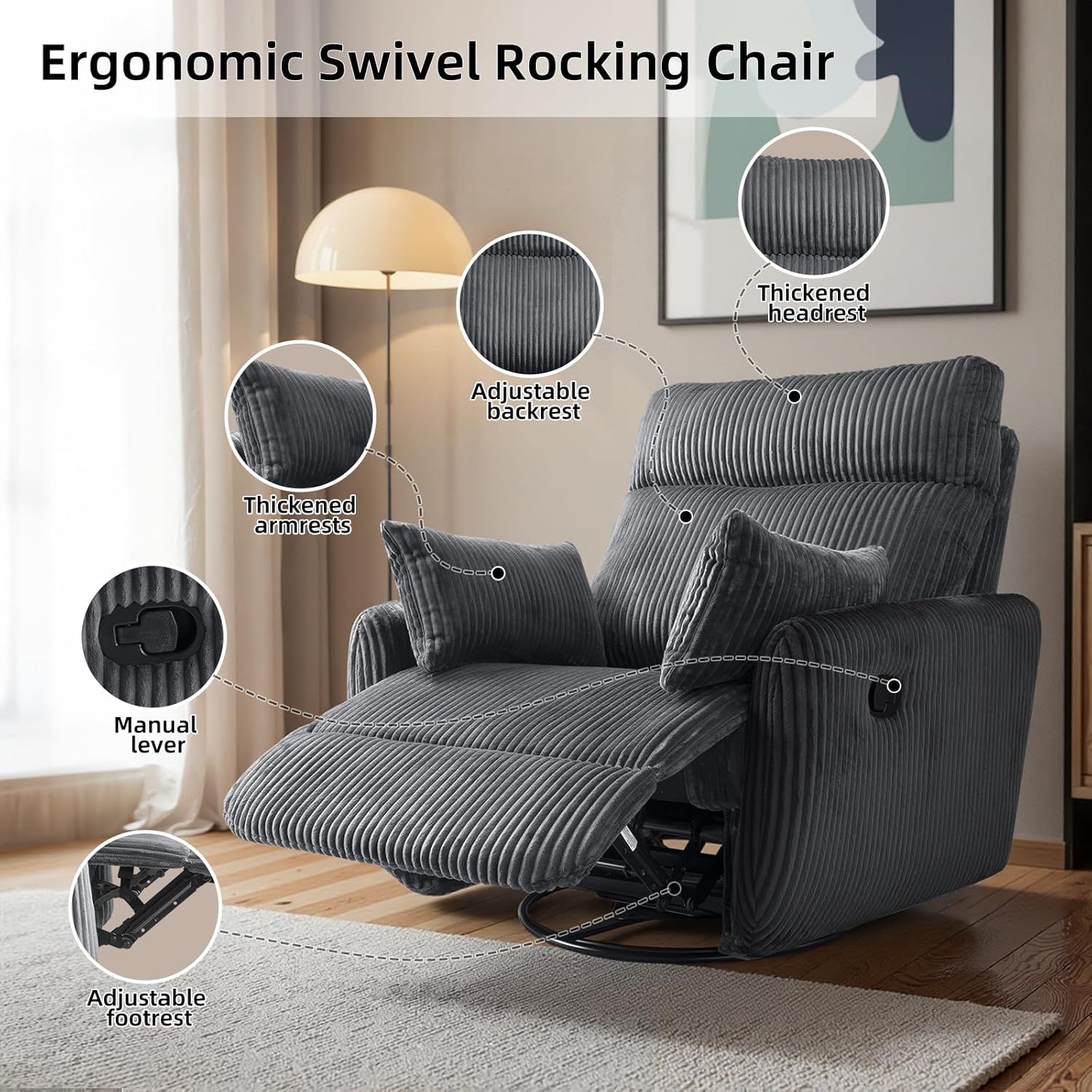 # Kursi Goyang Putar untuk Kam - Rocking Chair Nursery ulasan dan harga