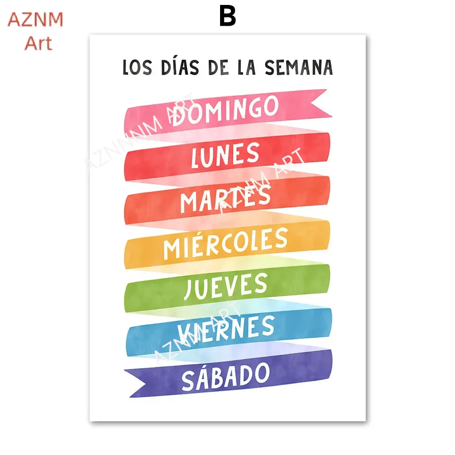 1 Buah Poster Lukisan Kanvas S - Baby Nursery In Spanish ulasan dan harga