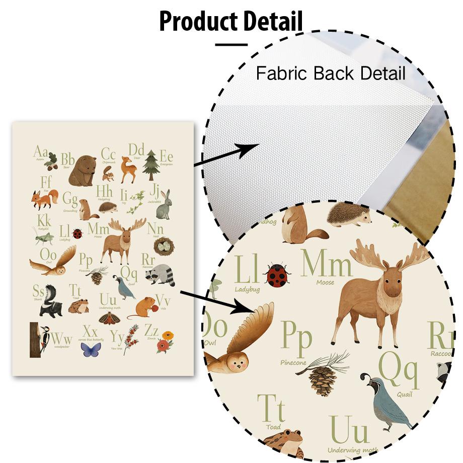 1pc Lukisan Kanvas Seni Dindin - Baby Nursery Animal Prints ulasan dan harga