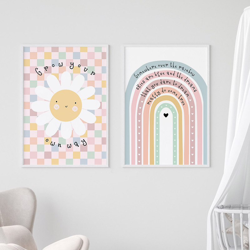 Bunga matahari awan pelangi ha - Baby Nursery Modern ulasan dan harga